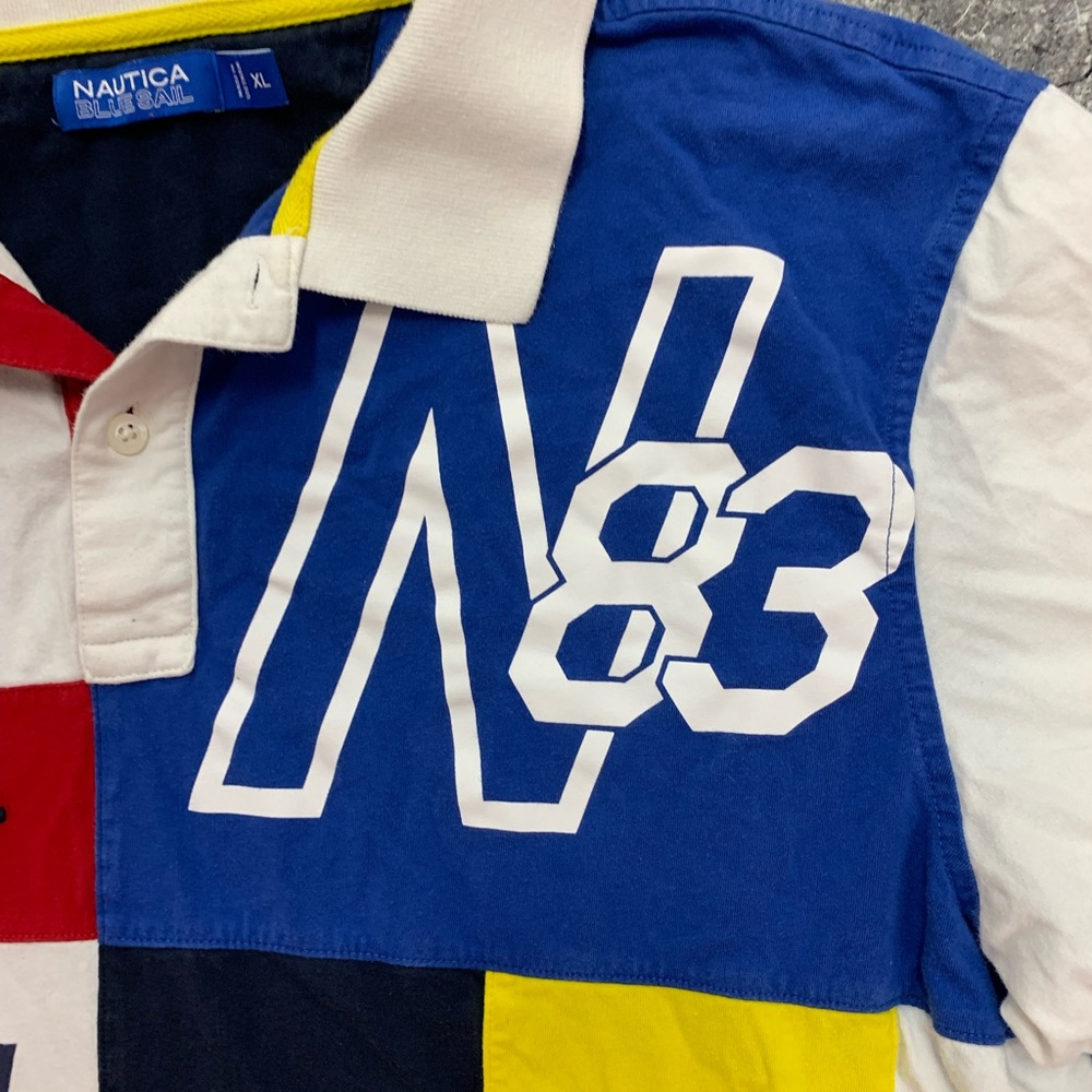Nautica multicolor Blue Sail polo shirt XL - Picture 4 of 8